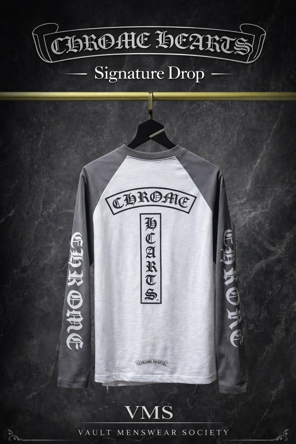 Chrome Hearts Signature Long Sleeve Raglan TEE